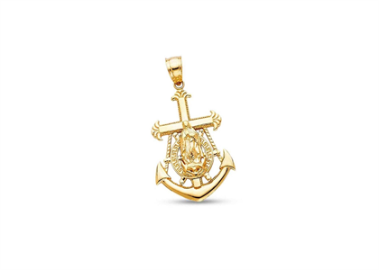 Religious Mother Mary Anchor Pendant